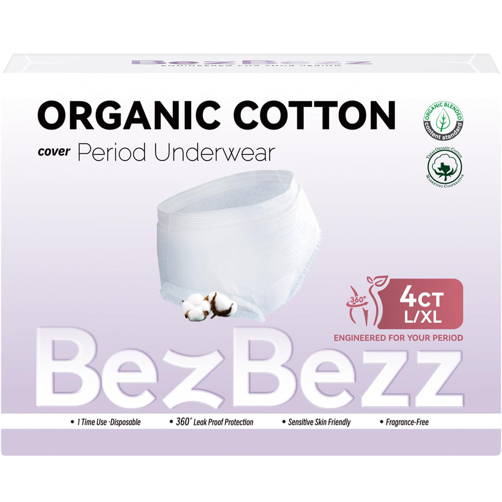 BezBezz organic cotton cover provides soft, breathable comfort for sensitive skin.