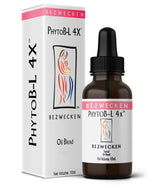 Bezwecken PhytoB-L 4x bottle shot; paraben-free topical oil blend for menopause comfort.