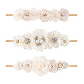 BFNAAgirl floral headband with soft leaves, ideal for delicate baby styling