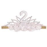 BFNAAgirl digital birthday crown worn by a baby girl in a photoshoot.