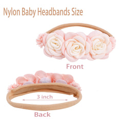 BFNAAgirl adjustable baby headband fits 14-22 inches as child grows