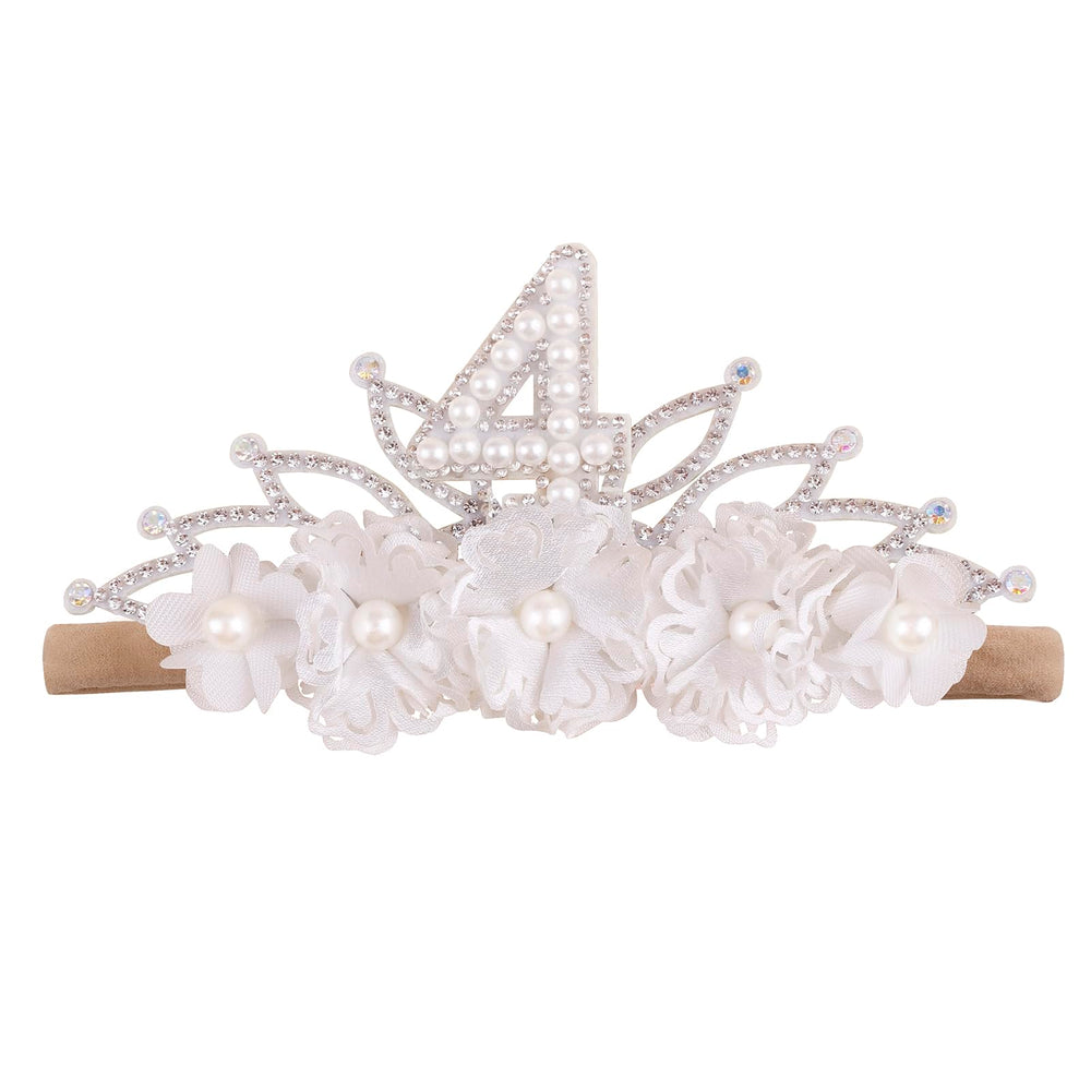 BFNAAgirl digital birthday crown headband for baby girls, ideal for photos.