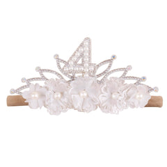 BFNAAgirl digital birthday crown headband for baby girls, ideal for photos.