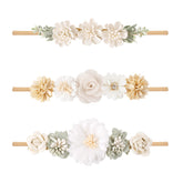 BFNAAgirl floral headband nylon crown set for adorable baby outfits