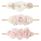 BFNAAgirl floral headband rose pink, gentle wear for photoshoots and events.