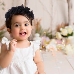 BFNAAgirl three-pcs pack of floral headbands for baby outfits