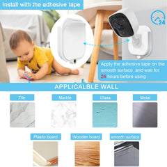 BFYTN adhesive wall mount provides drill-free, versatile placement.