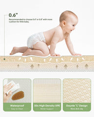 BG-BABYGO play mat waterproof surface keeps play area clean
