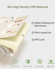 BG-BABYGO waterproof surface keeps colors bright and easy to wipe.