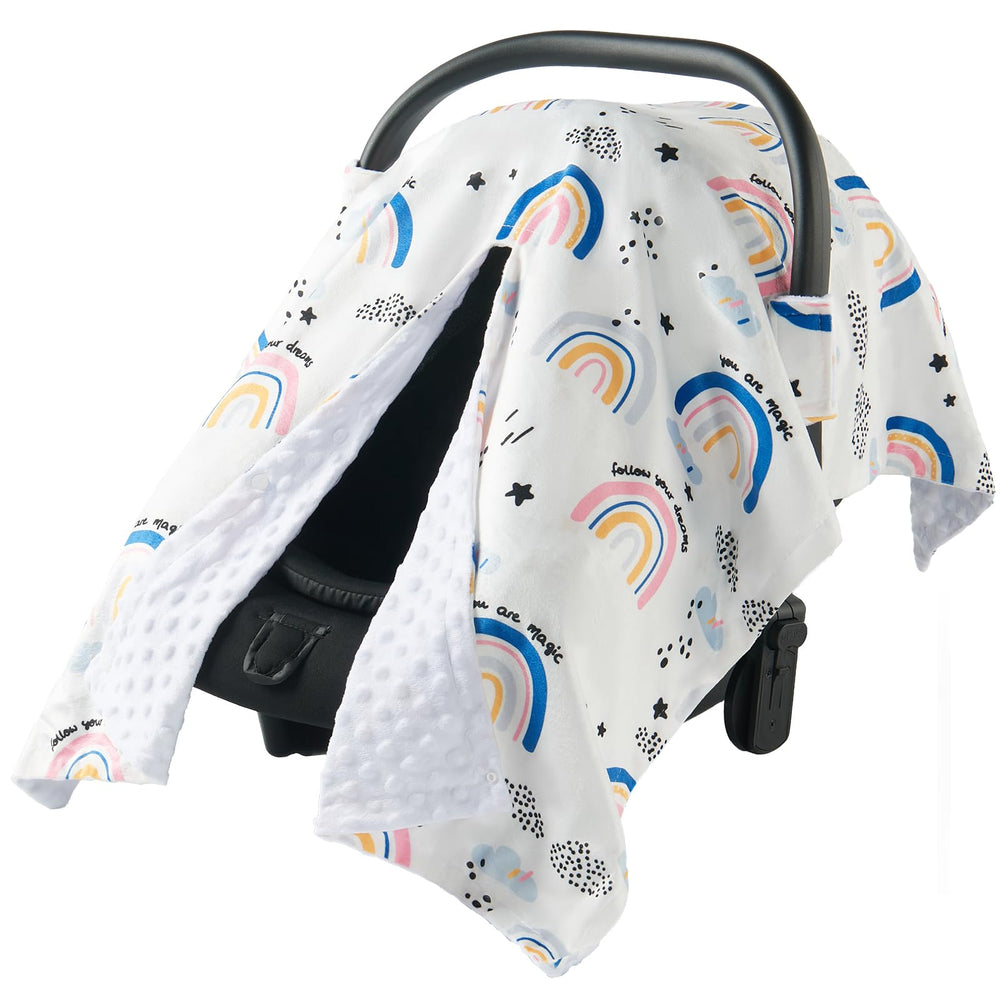 BG-BABYGO car seat cover with 360° coverage protects baby from wind.