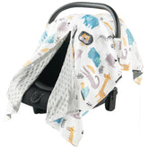 BG-BABYGO car seat cover with peekaboo window for easy monitoring.