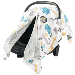 BG-BABYGO car seat cover with peekaboo window for easy monitoring.