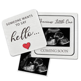 BGFMVS pregnancy announcement frame with ultrasound photo, ideal for sharing grandparent news.