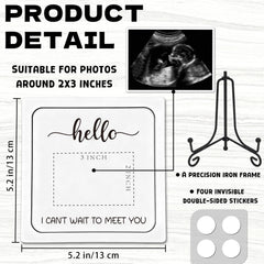 BGFMVS ultrasound frame in wood highlights a keepsake moment.