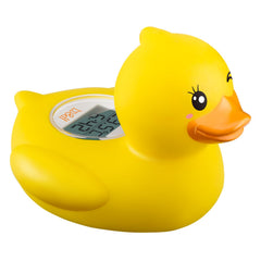 B H Baby Thermometer Winking Duck floats in bath to monitor water temperature.