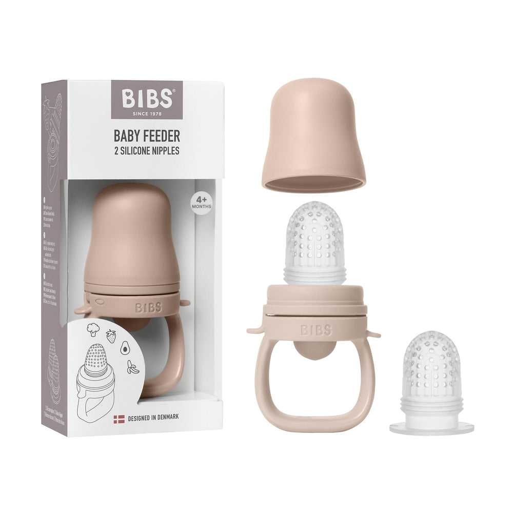 BIBS Baby Feeder dual-nipple design for staged feeding.
