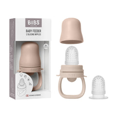 BIBS Baby Feeder dual-nipple design for staged feeding.