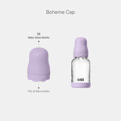 BIBS Boheme bottle kit milk lock helps prevent leaks during travel.
