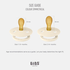 BIBS pacifiers symmetrical-nipple design supports natural sucking reflex in babies.