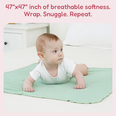 Bibibblissbaby gender-neutral swaddle displayed for versatile baby photography