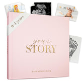 Bibi & Beau memory book cover with gold foil adds a luxurious keepsake look.