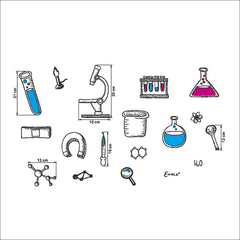Bibitime chemical-element sticker set adds colorful educational accents to study spaces.