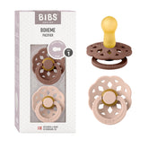 BIBS Boheme woodchuck pacifier in natural latex for soothing babies.