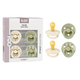 BIBS Colour Pacifier Ivory with round nipple for newborn comfort.