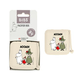 BIBS Moomins pacifier box strap in ivory keeps pacifiers secure on the go.