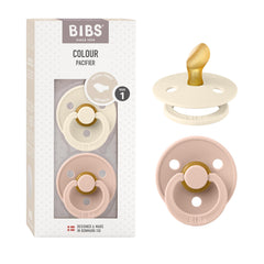 BIBS pacifiers set of 2 in ivory and blush for soothing comfort and easy acceptance