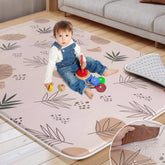 BICESTE 74x50 playpen mat with thick foam cushions offers a soft crawl space for babies