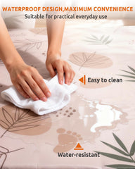 BICESTE boho leaf print playmat enhances floor play and exploration