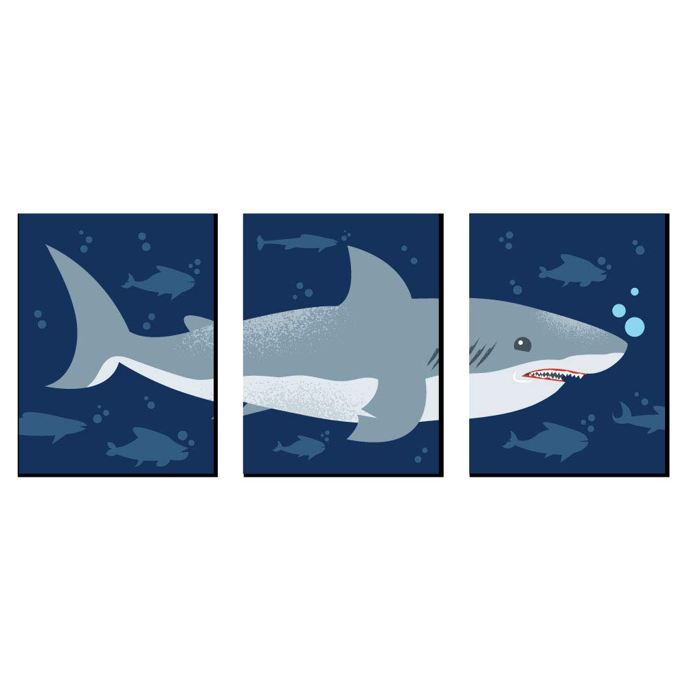 Big Dot of Happiness Shark Zone print 1 adds playful nursery charm.