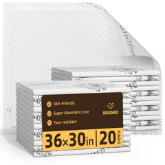 BIGGMED heavy-duty underpads full pack on bed protects bedding and provides reliable coverage