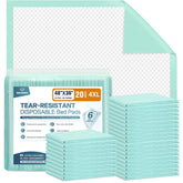 BIGGMED tear-resistant bed pad 48x36 inches protects mattresses from leaks