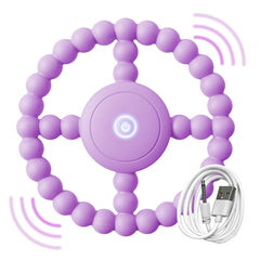 BIKCANP purple vibrating sensory chew toy, compact travel-ready for calming moments