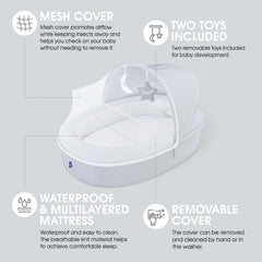 Biliboo waterproof mattress with easy-clean surface for nap time.