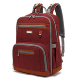 Billiton Mashi diaper backpack exterior waterproof finish resists spills during travel.
