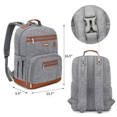 BILLITON MASHI diaper bag with insulated bottle pockets keeps liquids at temp.