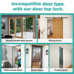 BILLROAD door top lock in hallway shows two-sided operation for better control.