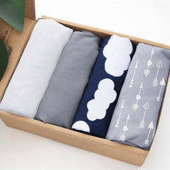 Biloban baby bassinet sheets four-pack in soft microfiber for cozy sleep
