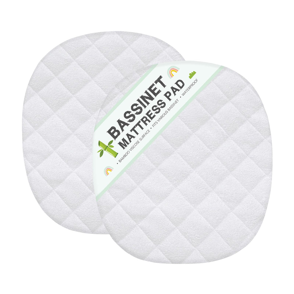 Biloban bassinet mattress protector 21x24 with elastic skirt for secure fit