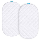 Biloban bassinet pad cover Karley waterproof 2-pack protects the mattress from spills