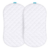 Biloban Bassinet Pad Cover waterproof top view protects against spills for your baby