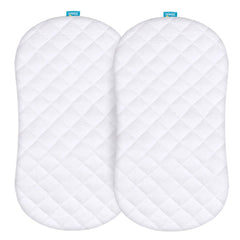 Biloban Bassinet Pad Cover waterproof top view protects against spills for your baby
