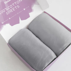 Biloban bassinet sheet on angelbliss crib demonstrates snug fit and soft cotton.