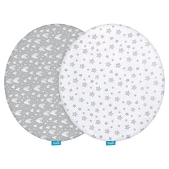 Biloban bassinet-sheets for Fisher-Price On-The-Go Dome compatibility, snug fit.
