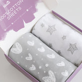 Biloban bassinet sheets compatible with Graco Dome LX, two-pack, soft and breathable.