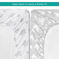 Biloban 100% cotton changing pad cover delivers soft, breathable comfort for baby skin.