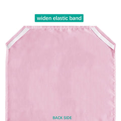 Biloban pink cot sheet care label highlights easy line-drying and gentle washing.